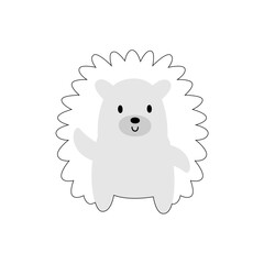 cute book vector hedgehog school