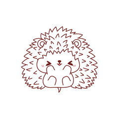 cute book vector hedgehog cartoon