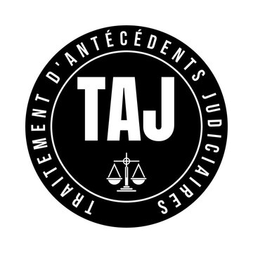Symbole TAJ traitement d'antécédents judiciaires en France
