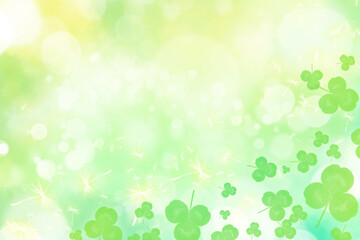 クローバーと綿毛の背景