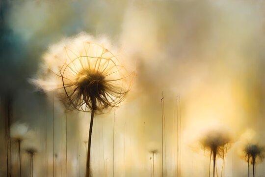 dandelion in the wind