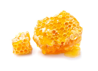 Honeycomb on white backgrounds.