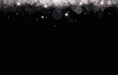 Luxury white glitter. snowly sparkle. shiny glittering dust. with dots bokeh Christmas Background Wallpaper