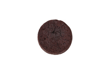 PNG, One delicious chocolate fondant, isolated on white background, top view