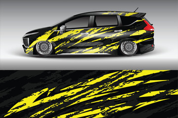 Vector racing car wrap design