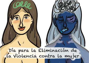 25N Contra la Violencia a las Mujeres - obrazy, fototapety, plakaty