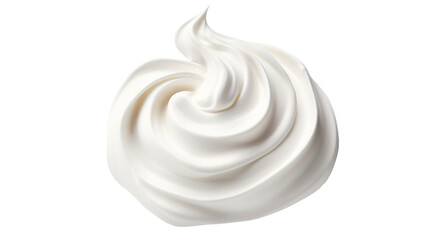 White cream  isolated in white background.