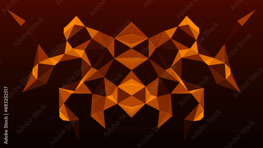 Poster abstract background with connecting dots and lines. futuristic background made of triangles. network