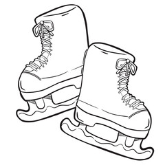 Ice Skates outline