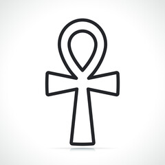 egyptian ankh outline icon isolated