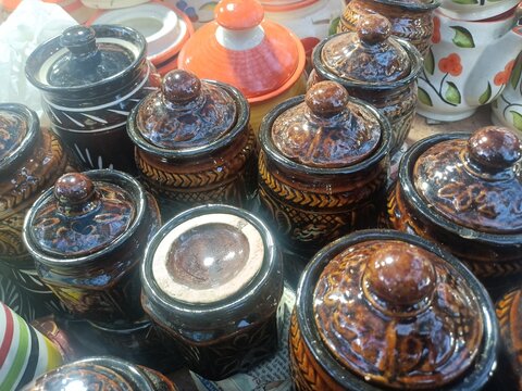 Empty ceramic pot also called bharani in Malayalam.