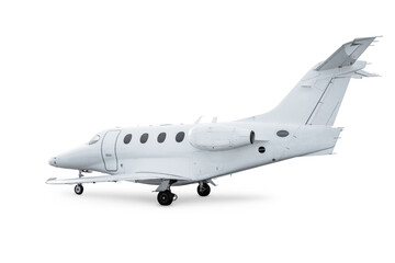 Fototapeta na wymiar White modern corporate aircraft isolated