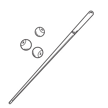 recommend clip art: Snooker Cues stick outline