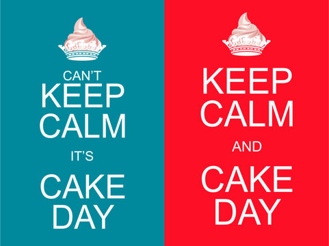 Happy Cake Day vector illustration.