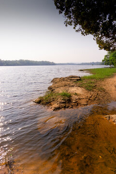 Rock formations in rivers and lakes Asia