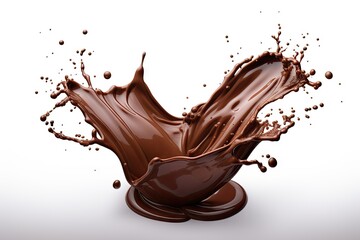 chocolate splash isolated on white background