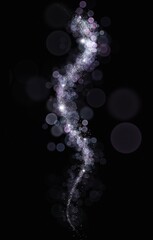 Obraz premium Luxury white glitter. snowly sparkle. shiny glittering dust. with dots bokeh Christmas Background Wallpaper