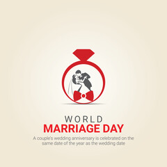 Happy World marriage day, wedding ring