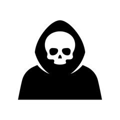 Grim Reaper icon isolated on white background.