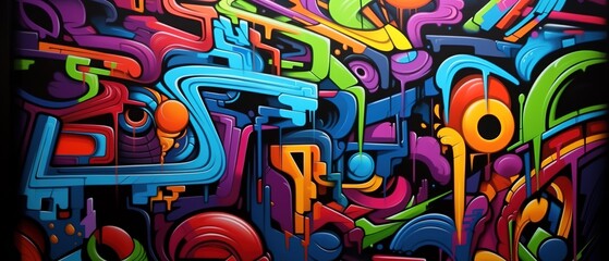 Street Graffiti Background, Graffiti Pattern.