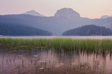 Durmitor Lake With Mountains In The Background