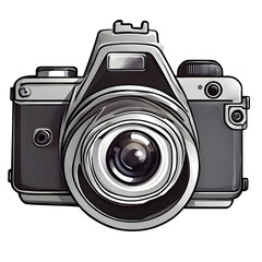 Camera Icon Cartoon with transparent background