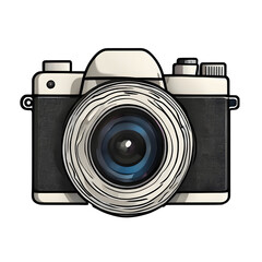 Camera Icon Cartoon with transparent background