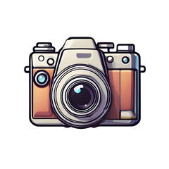 Camera Icon Cartoon with transparent background