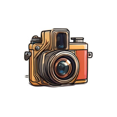 Camera Icon Cartoon with transparent background