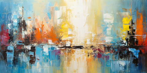 Expressive palette knife painting
