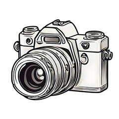 Camera Icon Cartoon with transparent background