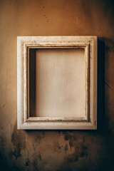 Vintage frame on a grunge wall