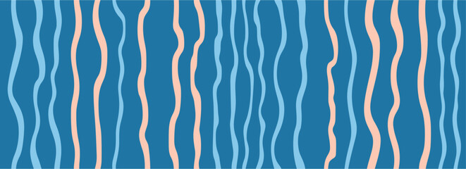 Illusion of motion. Fluid shapes composition. Wave Lines Pattern Abstract Background. Waved pattern. Hand drawn colorful waves. Seamless.