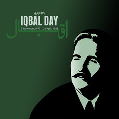 Vector illustration of Happy Iqbal Day