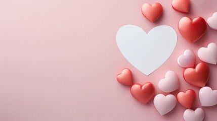 Background with hearts for Valentine's Day, happy women's day