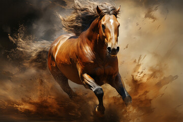 a Horse high speed photography