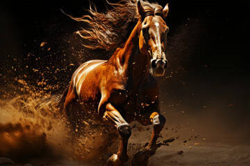 Obraz na płótnie Canvas a Horse high speed photography