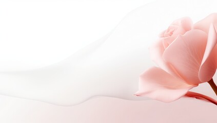 Fototapeta na wymiar beautiful delicate pink rose flower on white background