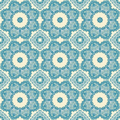 JPEG antique duck egg blue and cream retro turquoise floral ornate vintage seamless pattern. Perfect for fabric, wallpaper, textiles, soft furnishings, interior design, home decor, stationery etc.