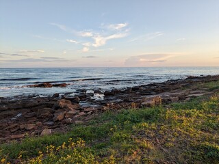 North sea shore on a clear day