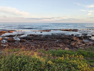 North sea shore on a clear day