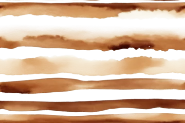 Foto op Aluminium abstract watercolor brown stripes on transparent background © Krip