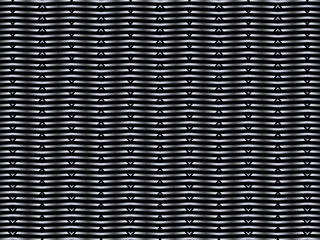 Unique black metal texture steel background. Perforated metal sheet.