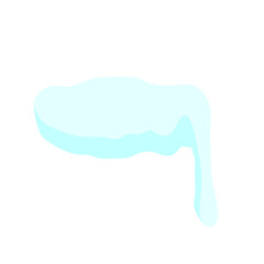 snow minimalism illustration isolated on white transparent background for winter cold cool pile of snow