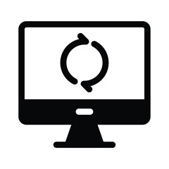 LCD monitor icon and actions