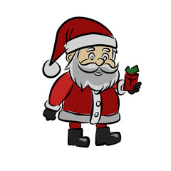 santa claus with a bag