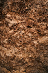 Soil or dirt Cross Section Close-up. Underground earth texture, cross section. Geological Layers.