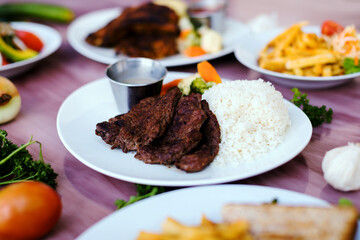 meat with vegetables