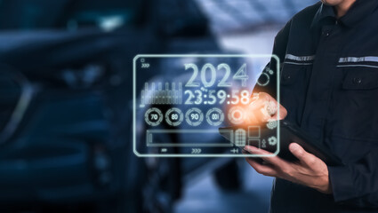  inspection hand holding Battery Capacity Tester EV battery Voltmeter car inspector service power industrial fuel engine volt tool Factory transport Measure energy new car electric car technology