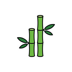Fototapeta premium Bamboo Icon Vector Design Template